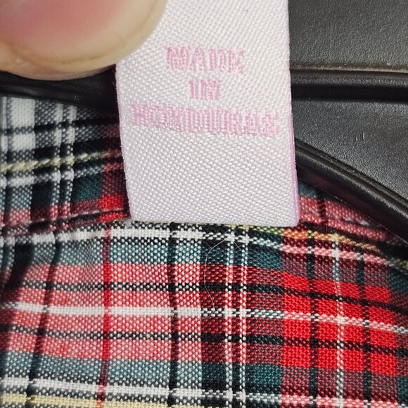 Mens‎ Fitted Red Plaid Farmer Workwear Outdoors Casual Fall Ann Mashburn S Shirt - Picture 9 of 15